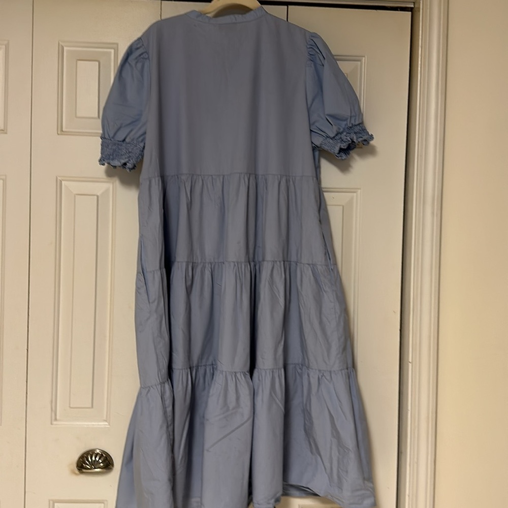 Who what wear blue XXL button front dress - Picture 6 of 7
